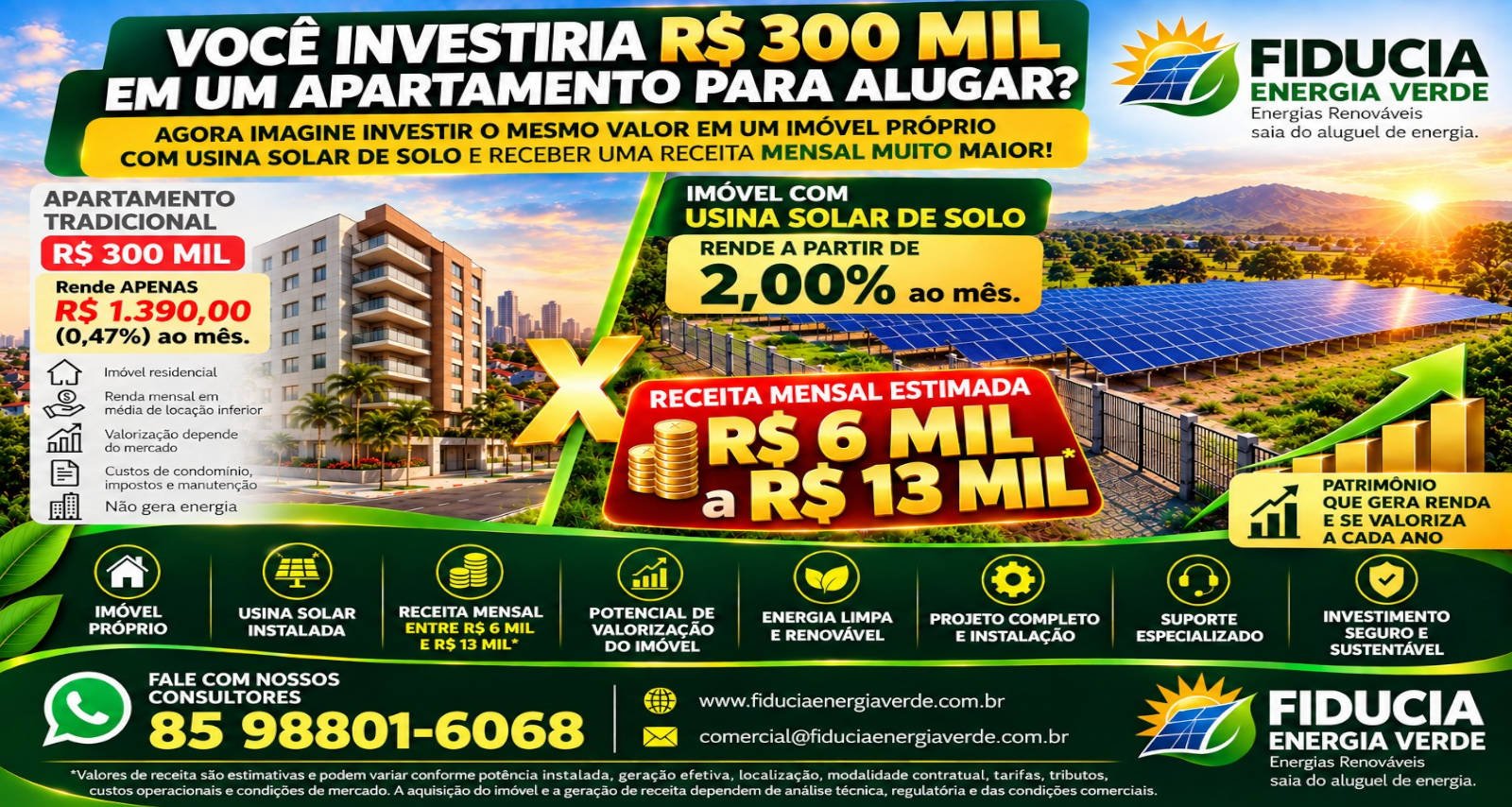 Oferta Especial Kit Usina Solar 84,96 kWp Solo Homologado — Fiducia Energia Verde